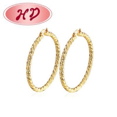 2020 New Arrivals Fashion Earring Design Jewelry Hoop Earring 18 Karat Gold Plated Earings Designs for Women