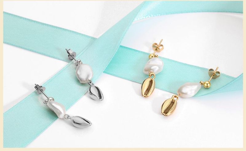 Daily Smooth Beads and Charming Natural Pearls Earrings