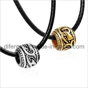 Fashion Leather Necklace Stainless Steel Pendant (NL120110)