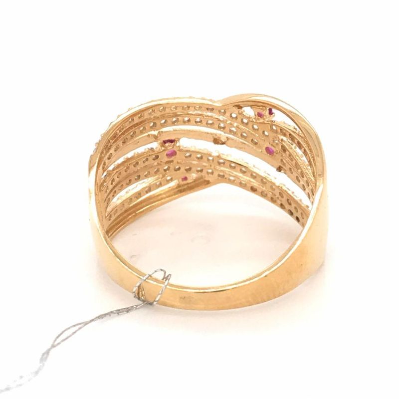 925 Silver 18K Gold Ring Fashion Jewelry