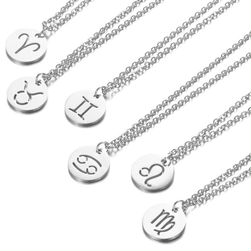 Manufacturer Custom Engrave Fashion Jewelry High Quality Waterproof Top Ranking Carved jewellery Stainless Steel Letter Necklace
