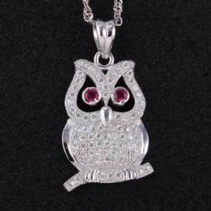 925 Sterling Silver Owl Pendant as Fashion Gift
