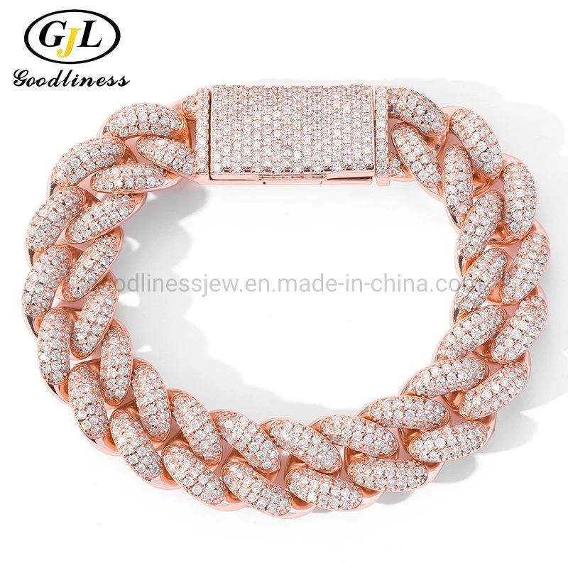 Hip Hop Diamond Iced out Cuban Link Bracelets Jewelry