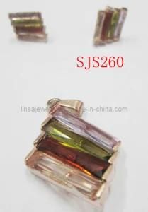 Fashion Stainless Steel Jewelry Set with CZ Stone (SJS260)