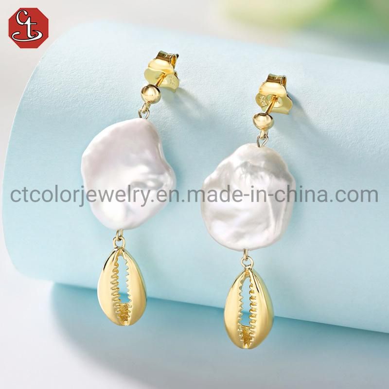 Wholesale Jewellery Baroque pearl Jewelry Set with toothing shaped