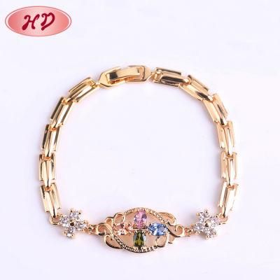 Women Zircon Jewelry New Fashion 18K Gold Bracelet