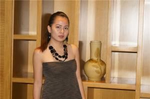 Two Layers of Necklace with Square Resin and Earrings and Jewelry Sets