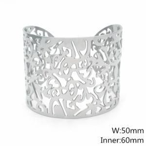 Factory Price Wholesale Wide Stainless Steel Cuff Bracelet for Women