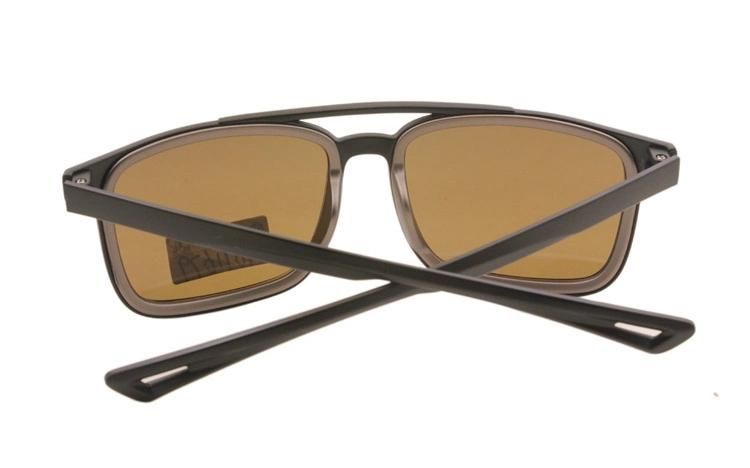 Double Bridge Unique Model Oversized Tr90 Plastic Square Men Sunglasses