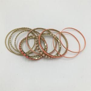 Charm Metal Bracelet Sets with Beads