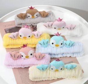 Penguin SPA Headband Women Fleece Face Wash Headband Make up Hair Band