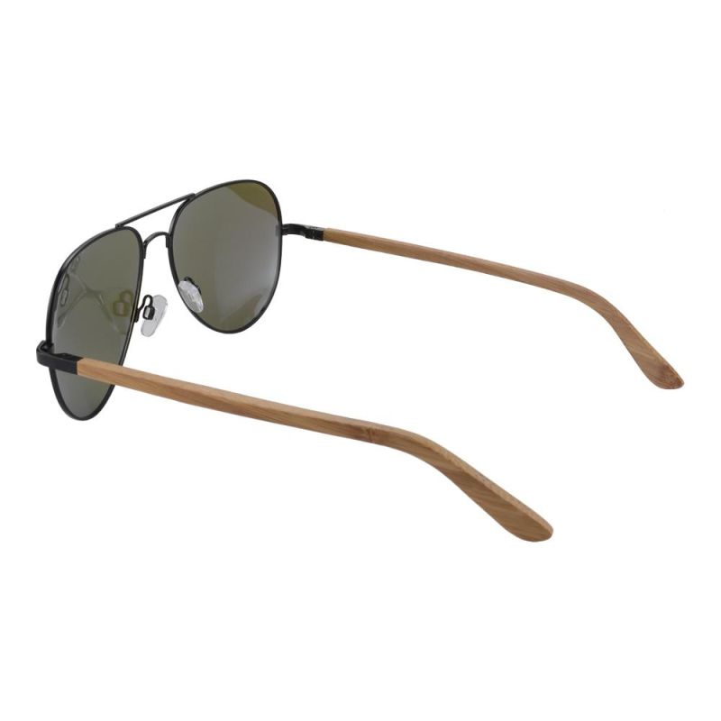 Handmade Polaroid Wooden Sunglasses with Metal Polarized Sunglasses