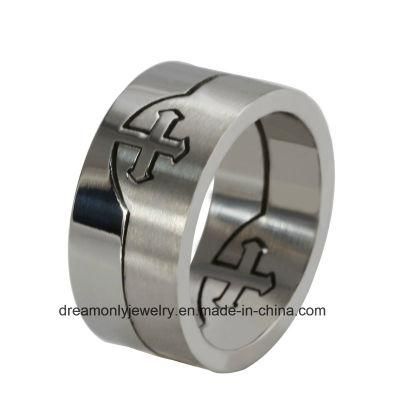Men&prime;s Cross Ring Titanium Steel Jewelry Rings Personalized Combination Removable Stainless Steel Men&prime;s