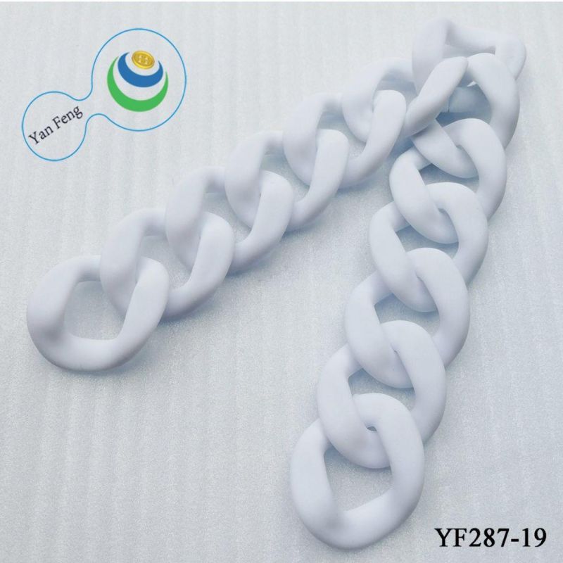 40mm Transparent Color Design Series Ornament Chain Plastic Chain for Bag Accessories (YF288-19)