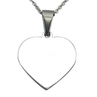 Engraveable Blank Heart Shape Tog Tap Pendant