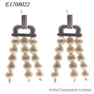 2021 Fashion Silver or Brass Female Pearl&#160; Earring