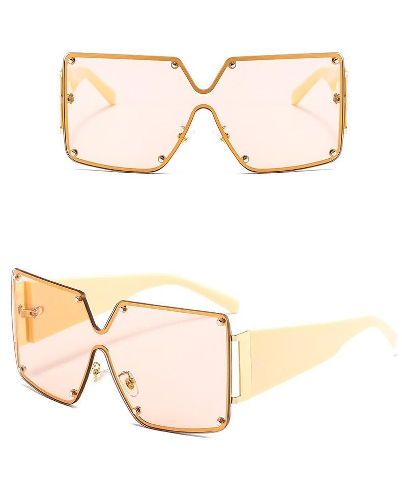 2021 New Style Vintage Fashion Big Frame Oversize Women Trendy Shade Fashion Sunglasses