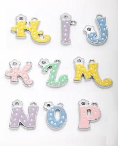 Cute Enamel Crown Pendant Letter (DE03-61L)