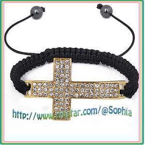 Clear Stone Cross Bead Bracelet (SBB226-1)