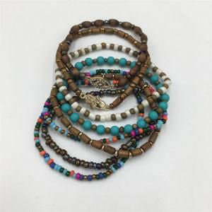 Shining Beads Bracelet Sets with Wood
