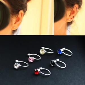 Hot Sale 16 Colors 4mm Clip on Earrings for Women