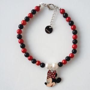 Disney Kids Jewelry-Beaded Charm Bracelet, Minnie Head Bead Bracelet