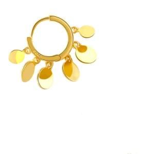 Hot Sale Luxury S925 Sterling Silver Bling Sunflower Tassels Hoop Ear Clip Earrings for Women Custom Bling Hoop Earrings