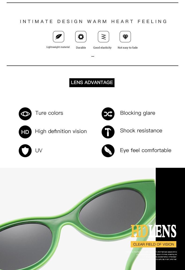 Modern Contrasting Sunglasses Female Personality Concave Frame Oval Sunglasses