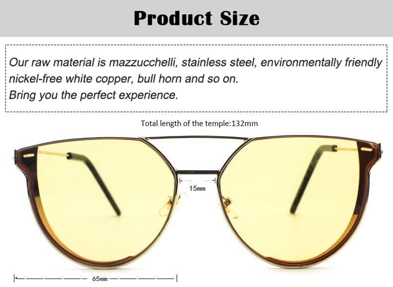 Hot Selling Custom Logo Ready Fashion Metal Frame Women Sunglasses