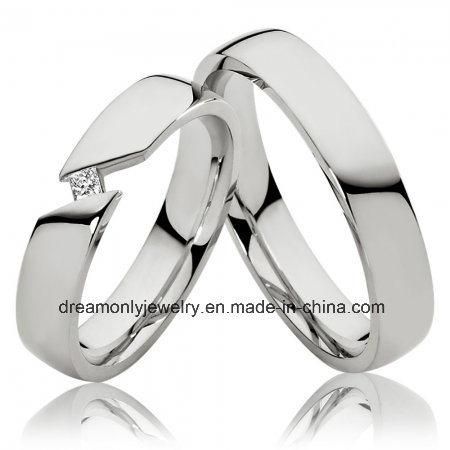 Custom Square Stone Ring White Gold Wedding Ring