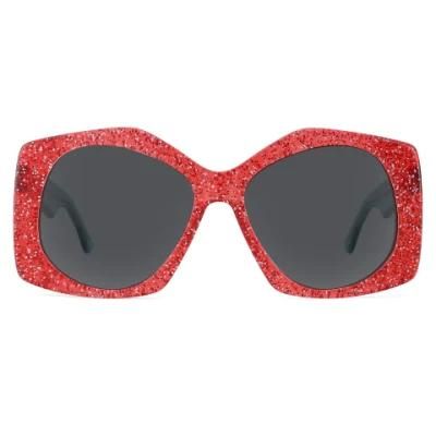 2022 Hot Sale New Acetate Fashion Style Sunglasses Polarized Sunglasses Red Shinning Sunglasses