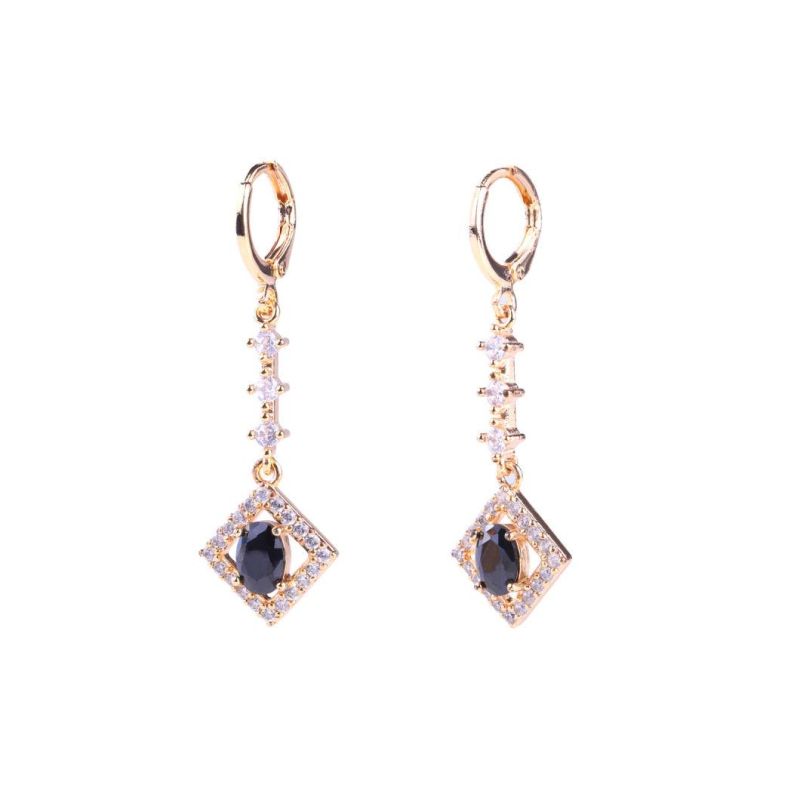 New Fashion 18K Gold Cubic Zirconia Costume Jewelry Drop Earrings