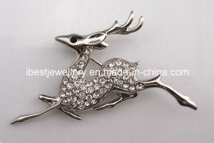 Fashion Jewelry-Deer Shaped Metal Brooch