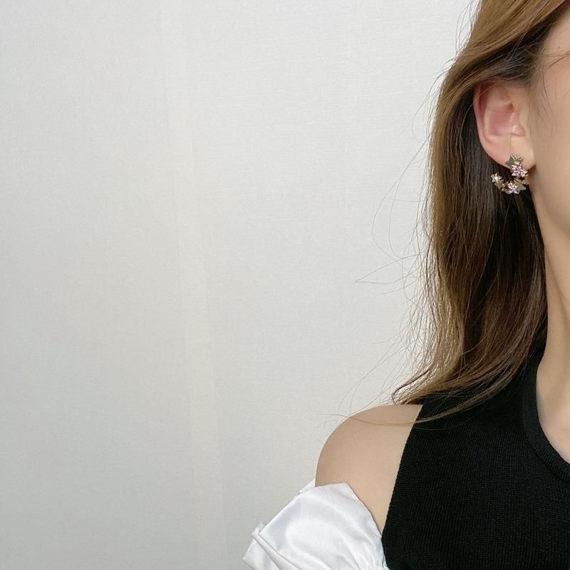 Fashion Trendy Star Half Moon Earrings Jewelry