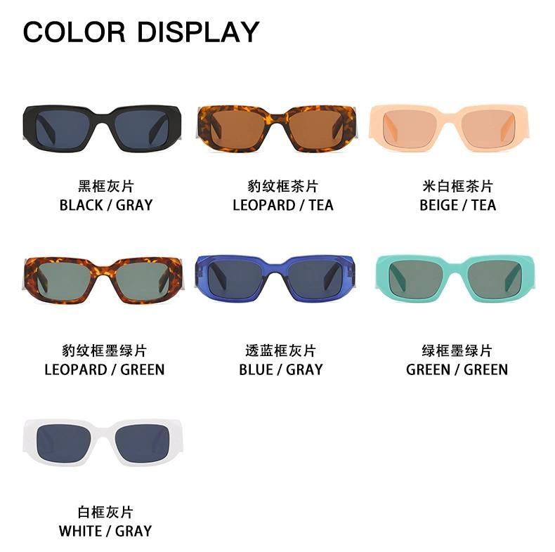 Fashion Glasses Square Small Frame Sunglasses Personality Angular Cut Sunglasses Female Cross-Border Net Red Hip Hop Bungee Glasses