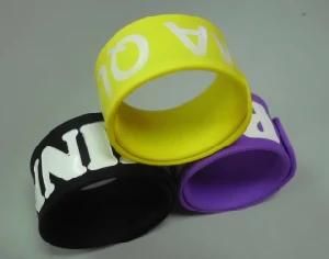 High Quality Plastic Promotional 3D Silicon Slap Bracelet (SB-002)