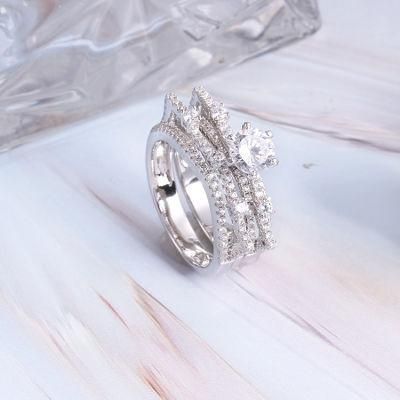 Fashion Accessories 925 Silver Factory Wholesale Women Trendy Moissanite Luxury Elegant CZ Jewellery Beauty Ring