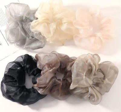 High Quality Classic Large Organza Hair Scrunchies Hair Band