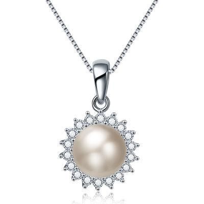 Simple Pearl Pendant Accessories S925 Sterling Silver Necklace Pendant