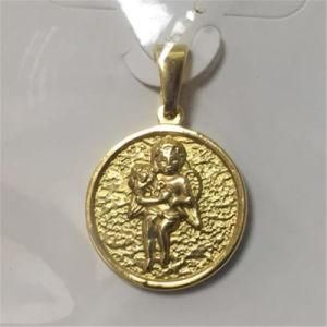 Steel Jewelry Religious Coin Shape Miraculous Medals Pendant for Necklace or Bracelet P1005