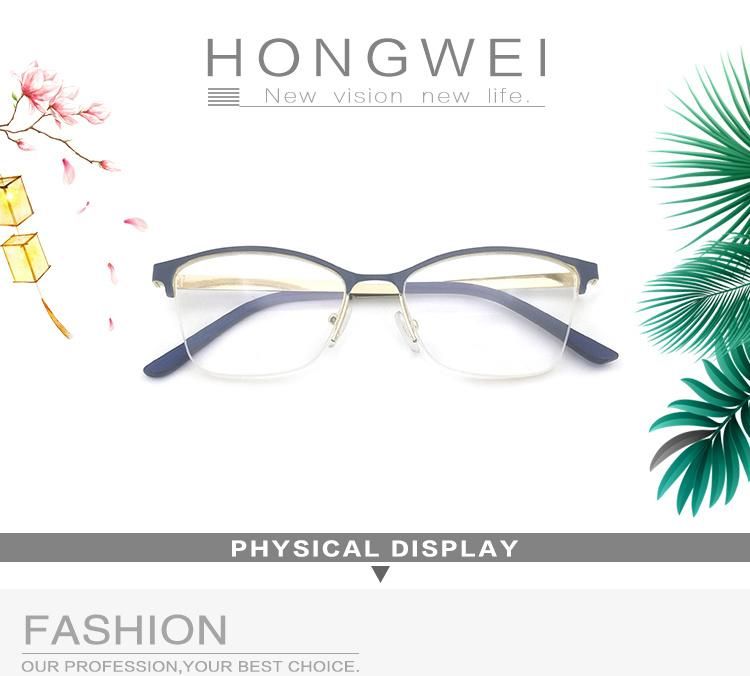 Custom Brand Metal Eyewear Frames Glasses Optical Glasses Frame with Spring Hinge