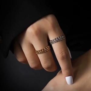 Vintage Ring Korea Style Stainless Steel Finger Ring for Women