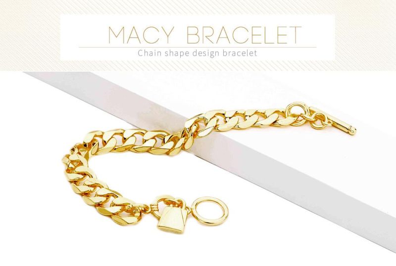 Gold Plated Tennis Cuban Link Chain Bracelet