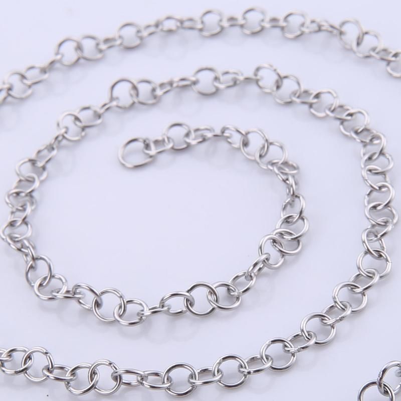 Wholesale Round-Shaped Circle Fashion Jewelry for Making Necklace Accessories Meter Stainless Steel Chain