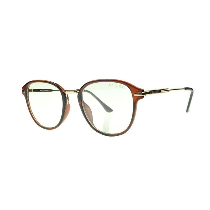 Metal Nose and Temple Green Demi with Green Mirror