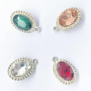Colorful Gemstones Men and Women Angel Jewelry Making Charm Pendant Metal