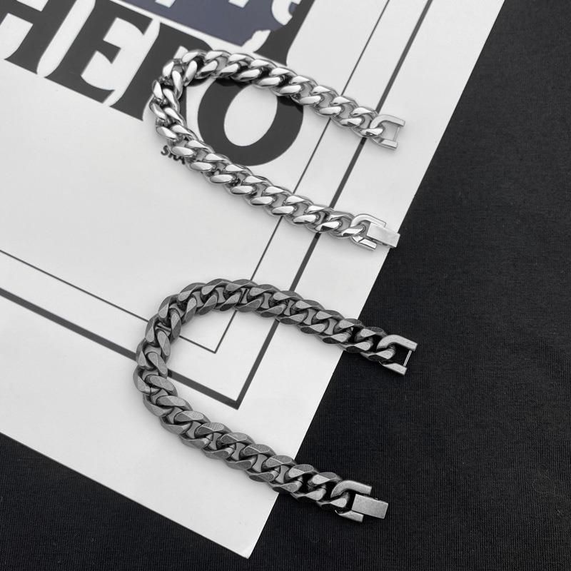 Manufacturer Custom Jewelry Good Quality Waterproof Hip Hop Jewellery Cuban Link Chain Bracelet Top Ranking Bracelet for Couple Man Fashion Jewelry