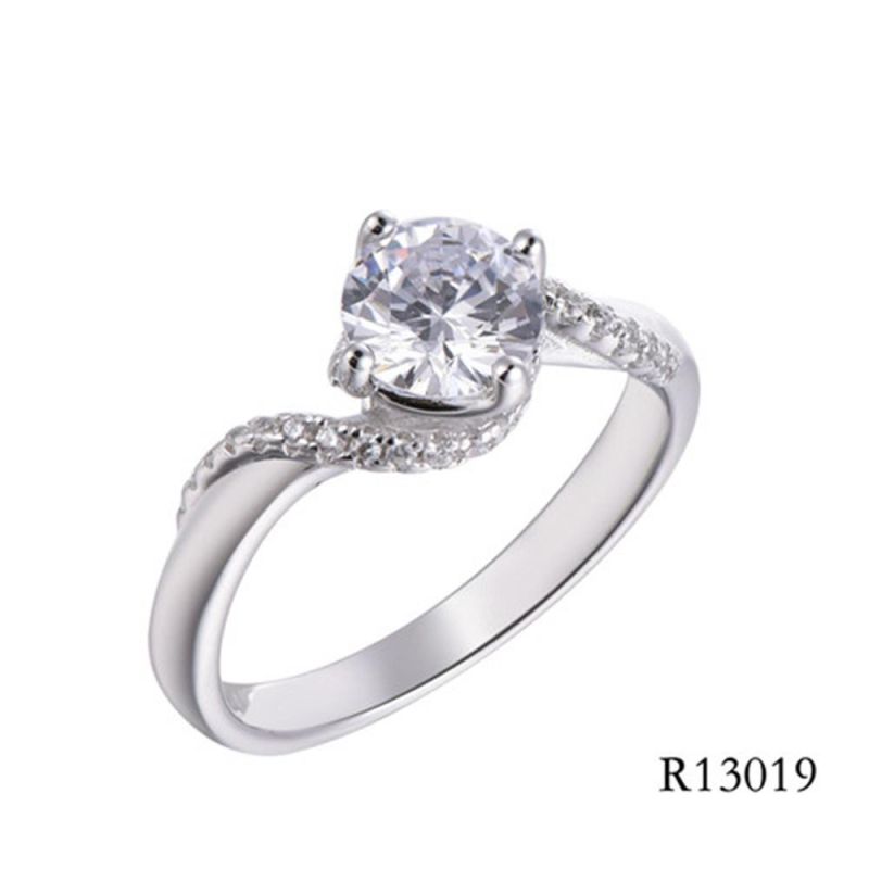 New Designs 925 Sterling Silver Daily Engament CZ Ring
