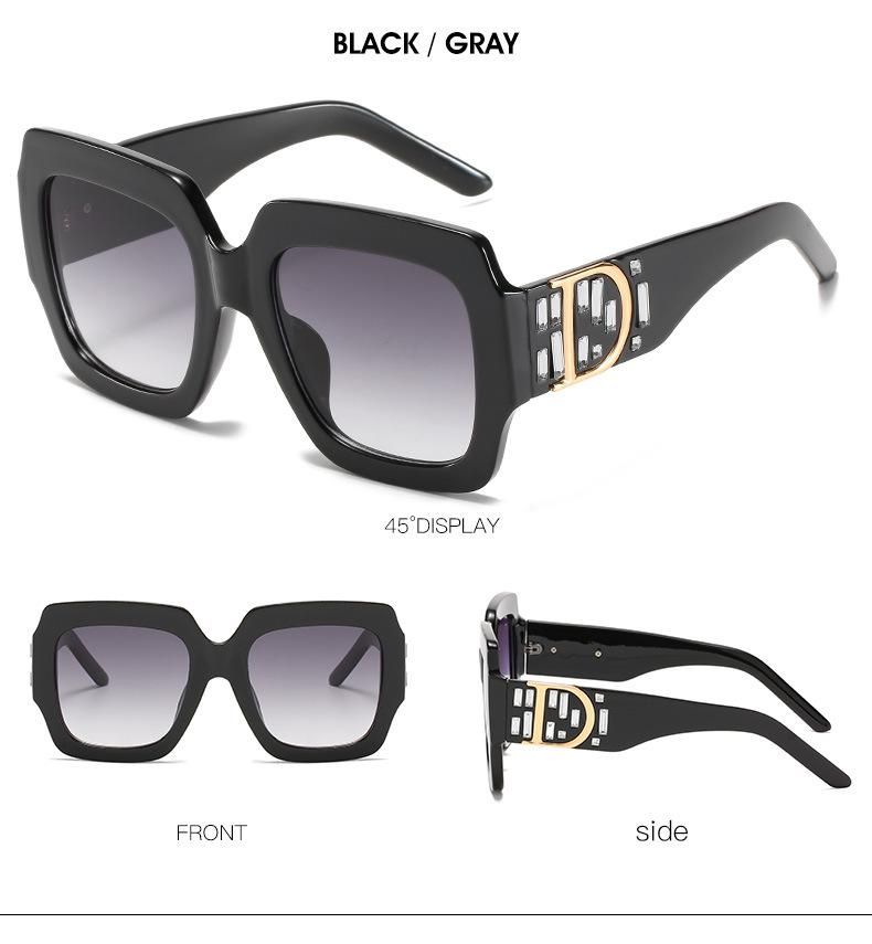 Color Sun Glasses Big Frame Sunglasses