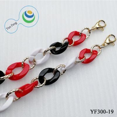 21.5*30mm Fashion Pure Color Iron Dog Hook Series Ornament Chain Plastic Chain Bag Accessories (YF300-19)